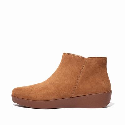 Fitflop Women's SUMI Suede Ankle Boots - Light Brown, BU2368974